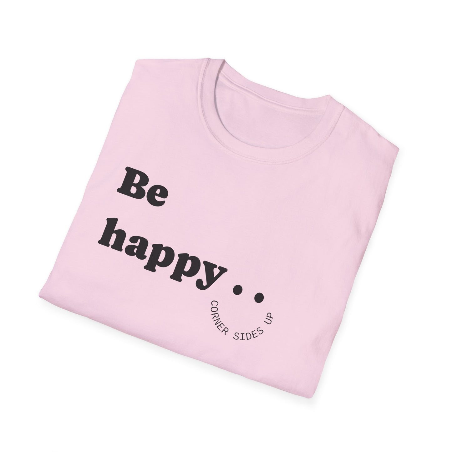 Cheerful Unisex T-Shirt - "Be Happy" and "Smile!!!" - Positive Vibes, Gift for Friends and Family, Casual Wear, Mood Booster
