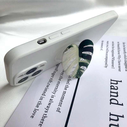 Cute Green Leaves Smartphone Holder Finger Stand Support For Phone Handband
