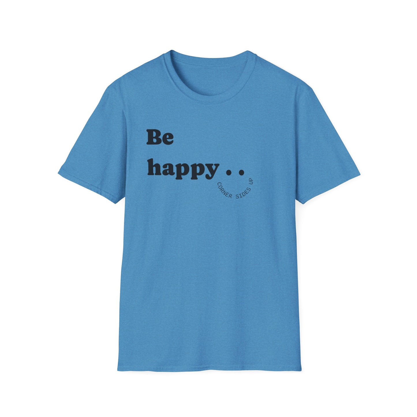 Cheerful Unisex T-Shirt - "Be Happy" and "Smile!!!" - Positive Vibes, Gift for Friends and Family, Casual Wear, Mood Booster