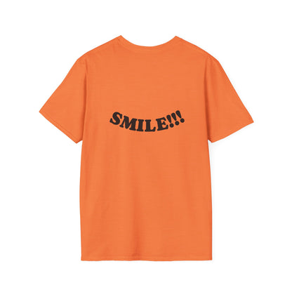 Cheerful Unisex T-Shirt - "Be Happy" and "Smile!!!" - Positive Vibes, Gift for Friends and Family, Casual Wear, Mood Booster