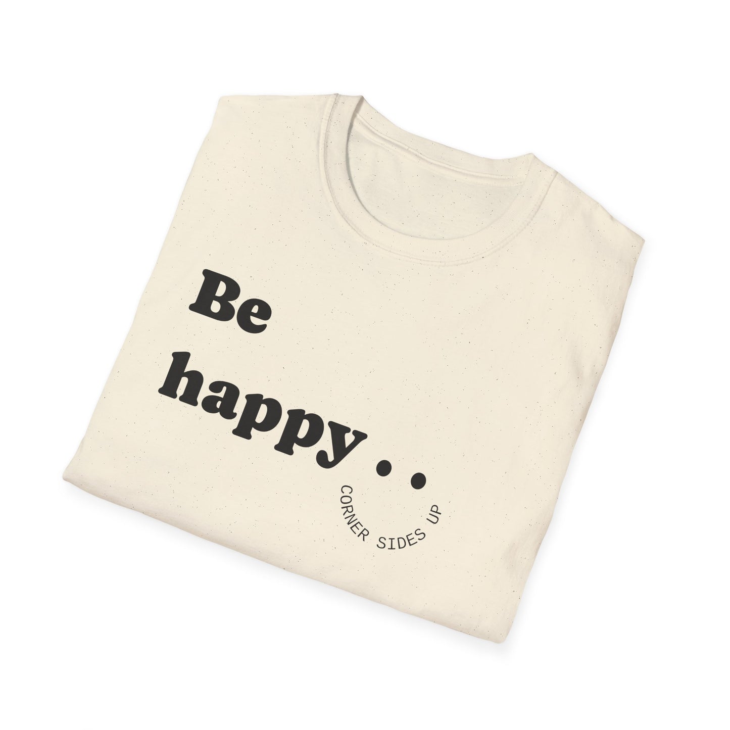 Cheerful Unisex T-Shirt - "Be Happy" and "Smile!!!" - Positive Vibes, Gift for Friends and Family, Casual Wear, Mood Booster