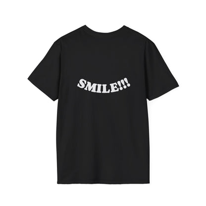 Cheerful Unisex T-Shirt - "Be Happy" and "Smile!!!" - Positive Vibes, Gift for Friends and Family, Casual Wear, Mood Booster
