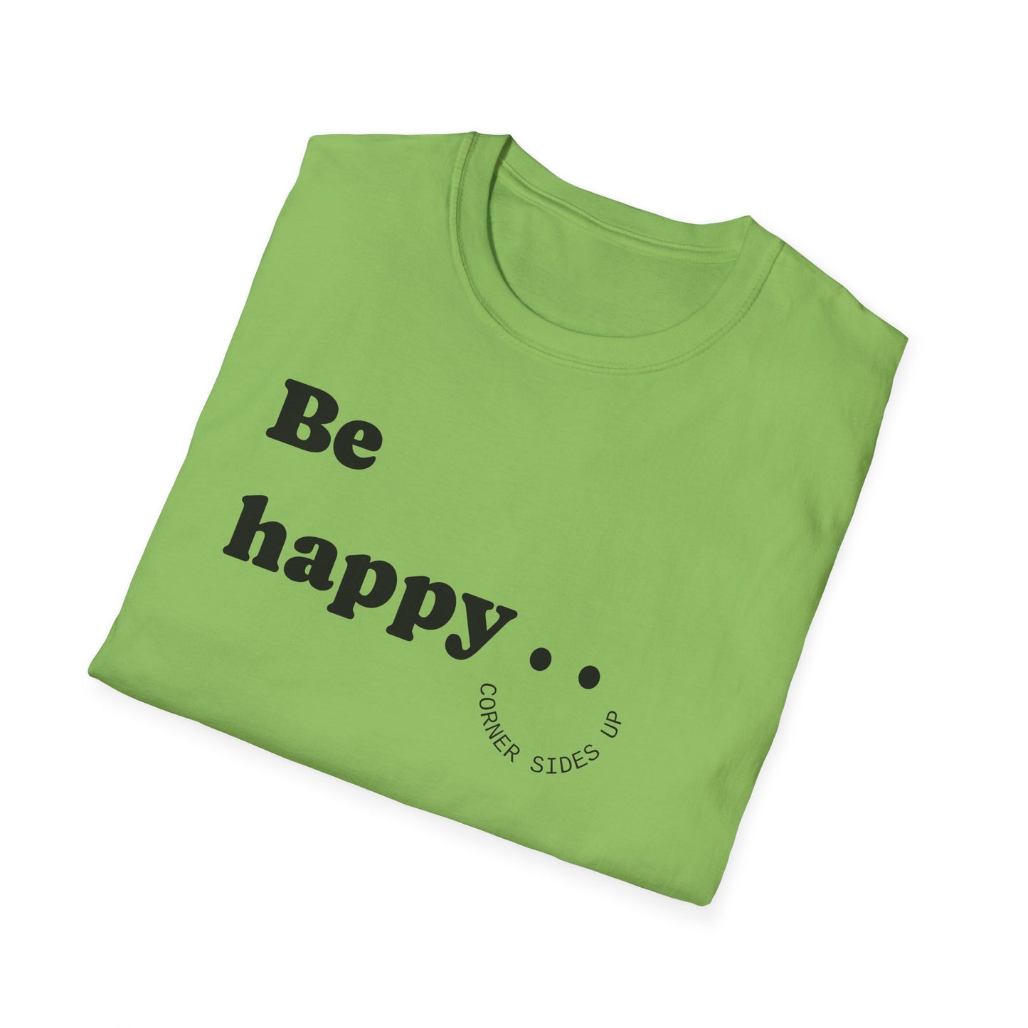 Cheerful Unisex T-Shirt - "Be Happy" and "Smile!!!" - Positive Vibes, Gift for Friends and Family, Casual Wear, Mood Booster