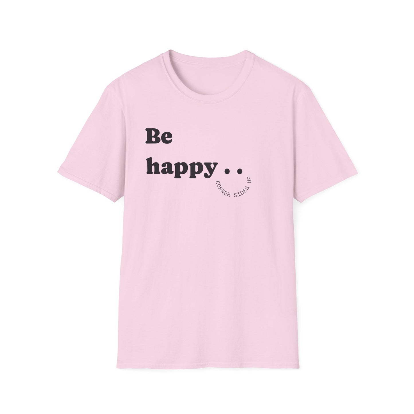 Cheerful Unisex T-Shirt - "Be Happy" and "Smile!!!" - Positive Vibes, Gift for Friends and Family, Casual Wear, Mood Booster