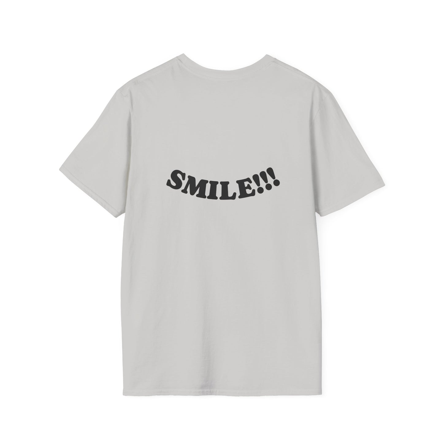 Cheerful Unisex T-Shirt - "Be Happy" and "Smile!!!" - Positive Vibes, Gift for Friends and Family, Casual Wear, Mood Booster