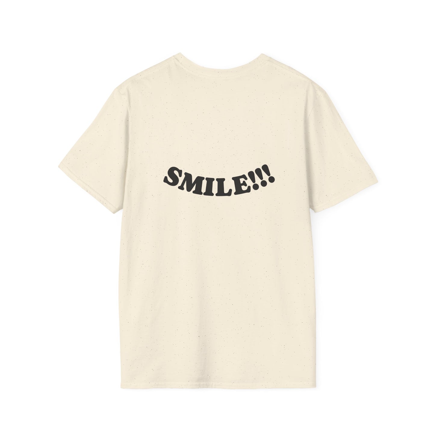 Cheerful Unisex T-Shirt - "Be Happy" and "Smile!!!" - Positive Vibes, Gift for Friends and Family, Casual Wear, Mood Booster