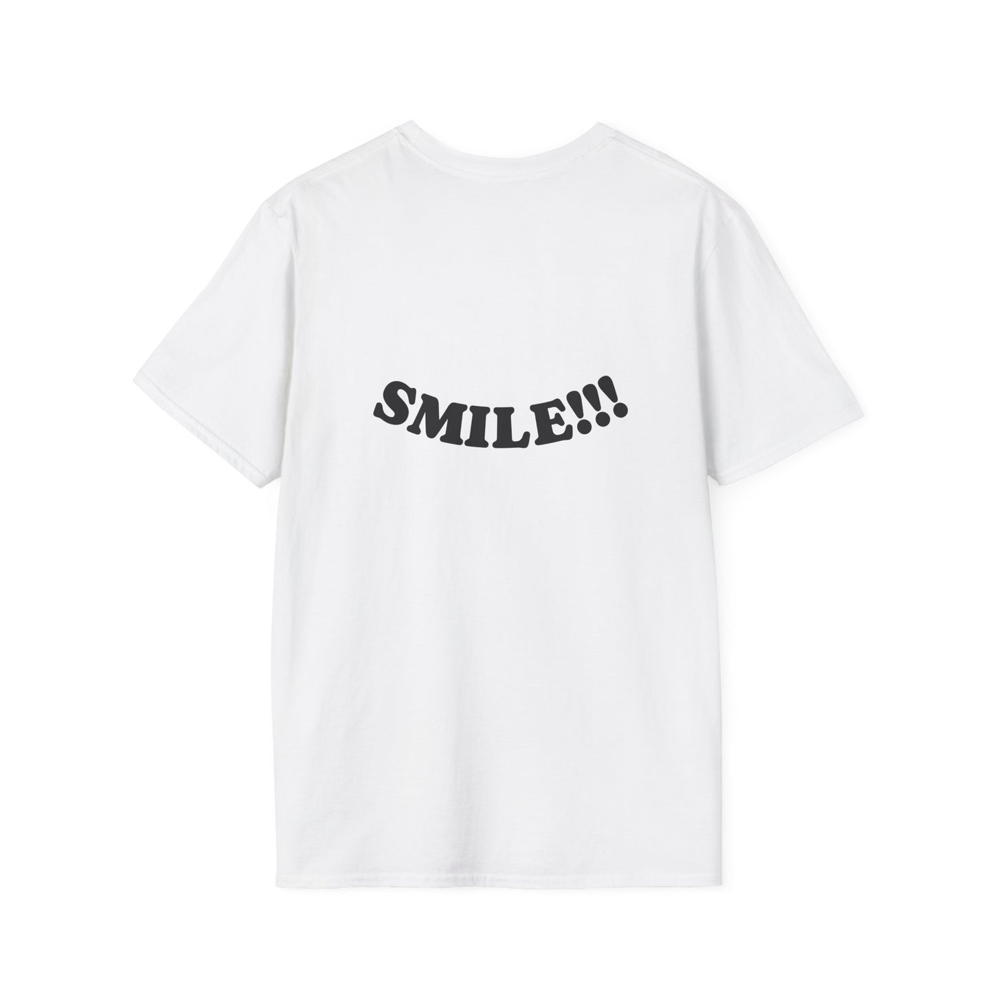 Cheerful Unisex T-Shirt - "Be Happy" and "Smile!!!" - Positive Vibes, Gift for Friends and Family, Casual Wear, Mood Booster