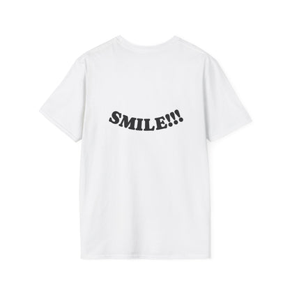 Cheerful Unisex T-Shirt - "Be Happy" and "Smile!!!" - Positive Vibes, Gift for Friends and Family, Casual Wear, Mood Booster