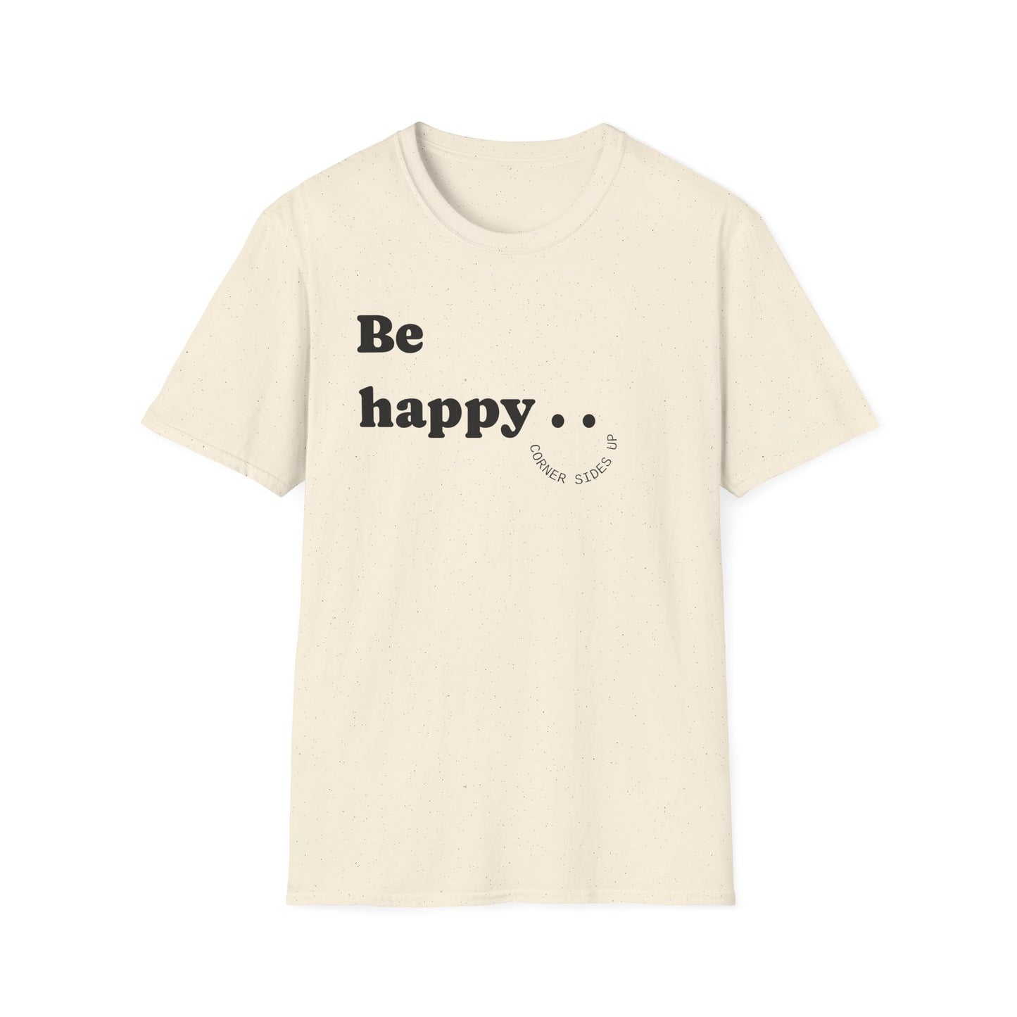 Cheerful Unisex T-Shirt - "Be Happy" and "Smile!!!" - Positive Vibes, Gift for Friends and Family, Casual Wear, Mood Booster