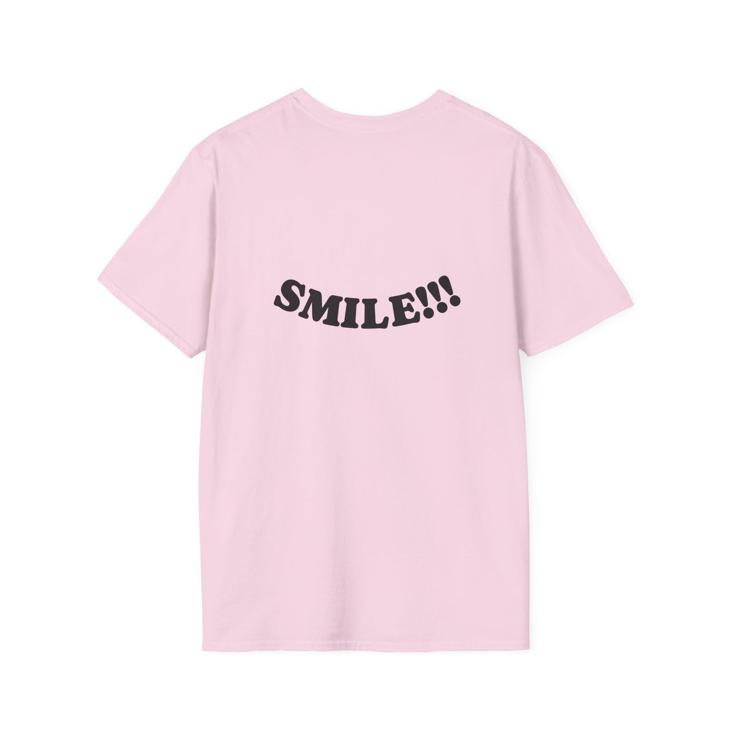 Cheerful Unisex T-Shirt - "Be Happy" and "Smile!!!" - Positive Vibes, Gift for Friends and Family, Casual Wear, Mood Booster
