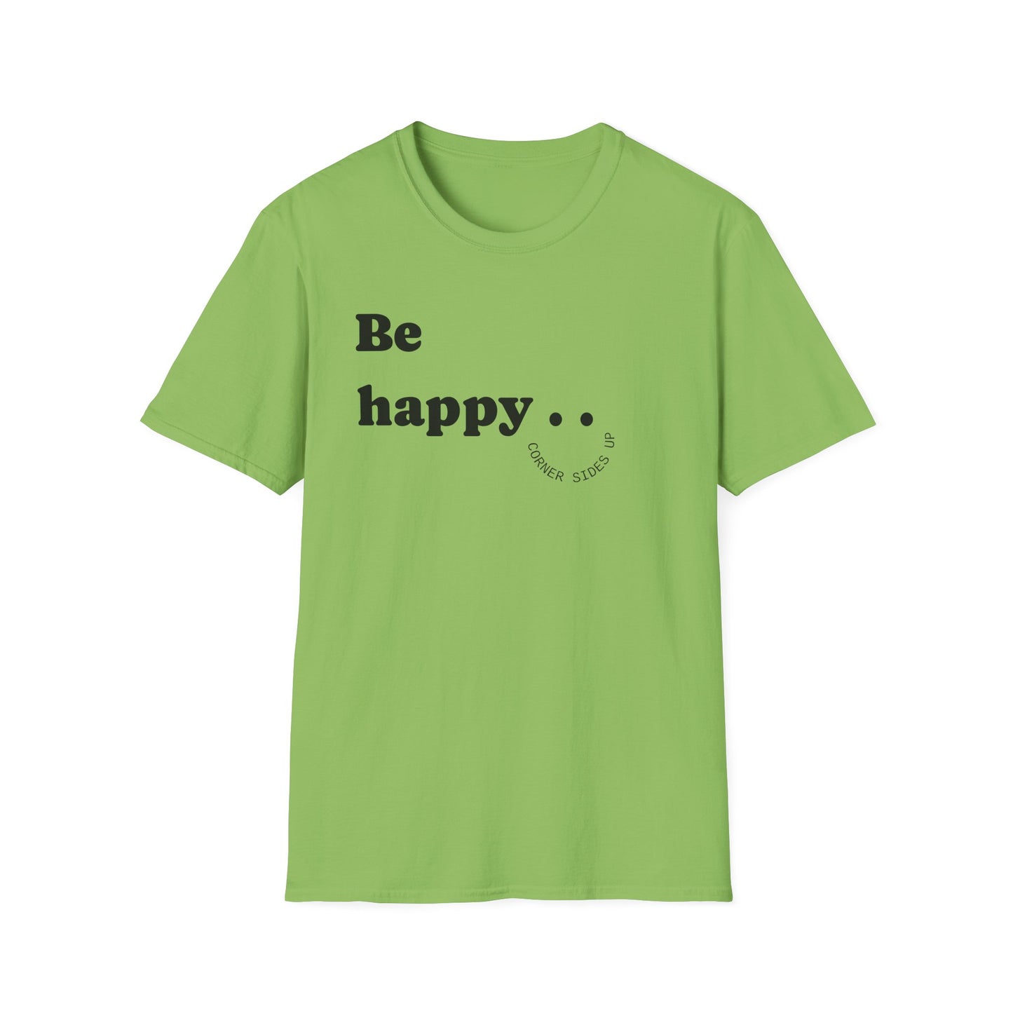 Cheerful Unisex T-Shirt - "Be Happy" and "Smile!!!" - Positive Vibes, Gift for Friends and Family, Casual Wear, Mood Booster