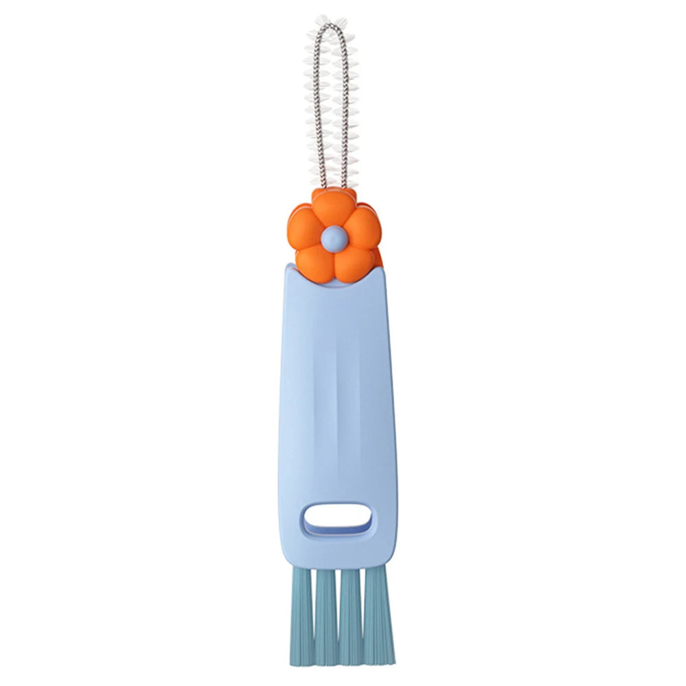3 In 1 Bottle Brush Window  Brush Multifunctional Wine Glass Cleaner Brush Rotating Cup Lid Brush Kitchen Cleaning Tools